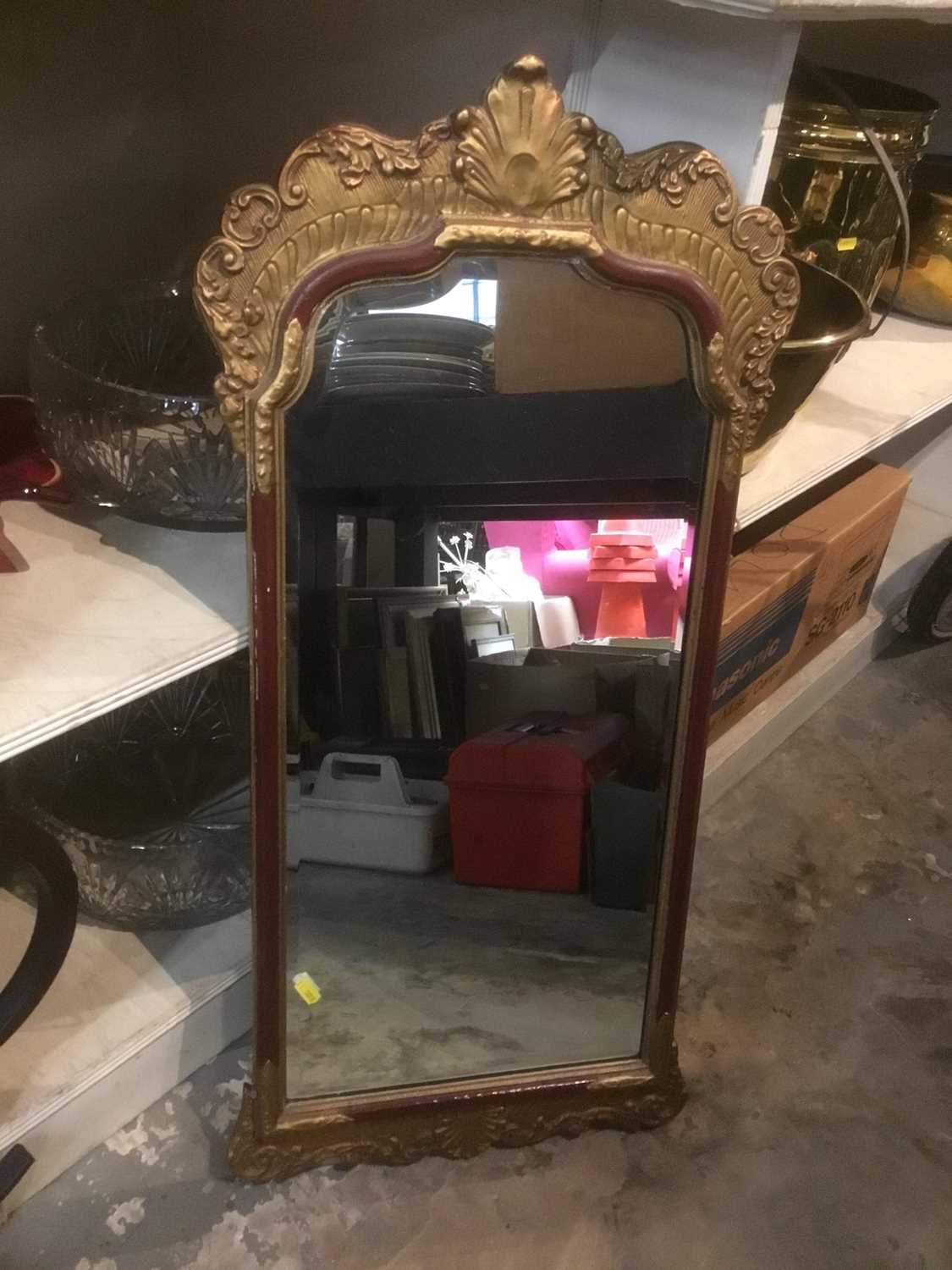 Lot 222 Reproduction antique style mirror and a