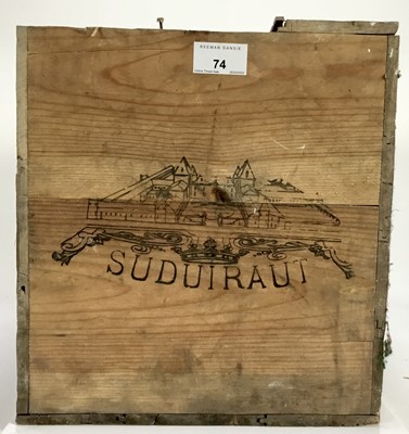 Lot 74 - Sauternes - four half bottles, Chateau Suduiraut 1962, original wrapping and owc