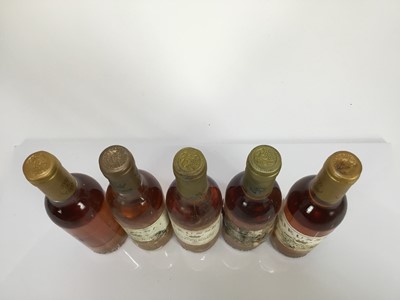 Lot 77 - Sauternes - five half bottles, Rieussec 1978, 1981 (2) and 1983 (2), one lacking label