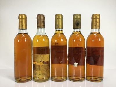 Lot 77 - Sauternes - five half bottles, Rieussec 1978, 1981 (2) and 1983 (2), one lacking label
