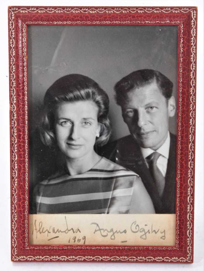 Lot 114 - Angus Ogilvy & Alexandra signed Royal presentation photograph dated 1969
