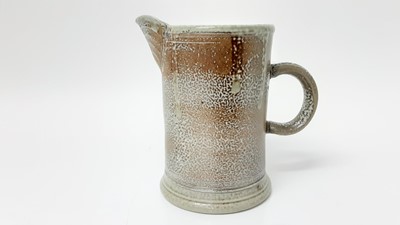 Lot 1187 - Steve Harrison studio pottery salt glazed jug dated 1999, 13cm high