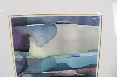 Lot 144 - Ralph Freeman (b.1945) watercolour - abstract, signed and dated 'Freeman '88', 22.5cm x 20.5cm, in glazed frame.