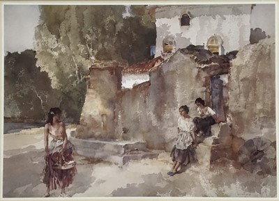 Lot 337 - William Russell Flint, set of four coloured prints, in glazed gilt frames