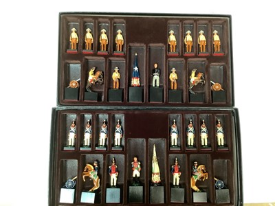 Lot 2528 - “The Battle of the Alamo” chess set, cast and hand painted to commemorate the 150th anniversary of the Battle of the Alamo 23rd February - 6 March 1836, in original box. Studio Anne Carlton 1986, r...