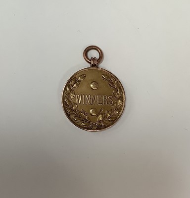 Lot 2532 - The Football Association Amateur Cup Winners' medal, 9ct gold, hallmarked Vaughton & Sons, Birmingham 1931, engraved along the edge 'Dulwich Hamlet 1931-32 Reg Miles'