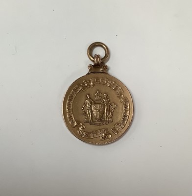 Lot 2533 - Birmingham County Football Asssociation Charity Cup winners medal, 9ct gold, hallmarked Vaughton & Sons, Birmingham 1930, engraved along the edge 'Aston Villa Winners 1930-31 Reg Miles'