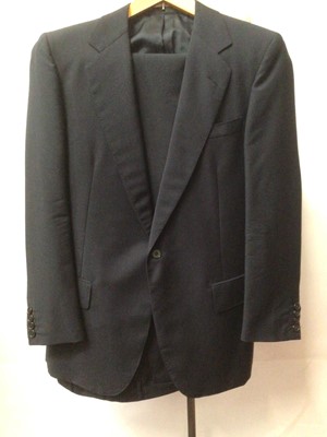 Lot 2171 - Huntsman Savile Row Wool and Mohair Navy Suit. Size 40 R