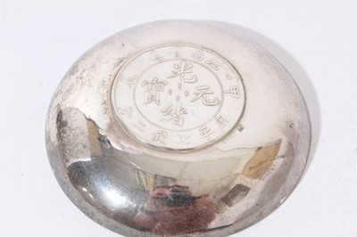 Lot 291 - Chinese silver dish by Wang Hing, small Chinese pepper by Wang Hing, other Chinese silver