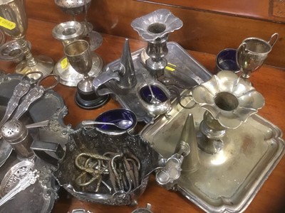 Lot 733 - Various silver cruets and other silver and plate