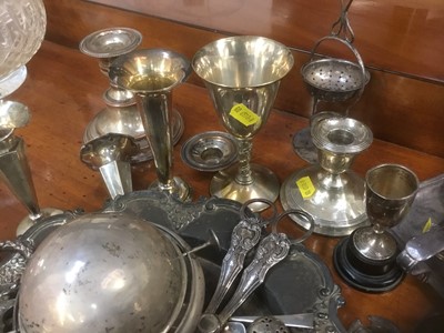 Lot 733 - Various silver cruets and other silver and plate