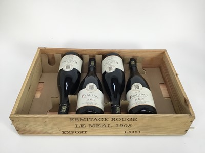 Lot 53 - Wine - four bottles, Ferraton Pere & Fils Ermitage Le Meal 1998, owc