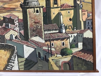 Lot 327 - Victoriano Martínez Terrón (Spanish, 20th Century), oil painting - Trujillo, 78cm x 63cm signed and dated ‘67