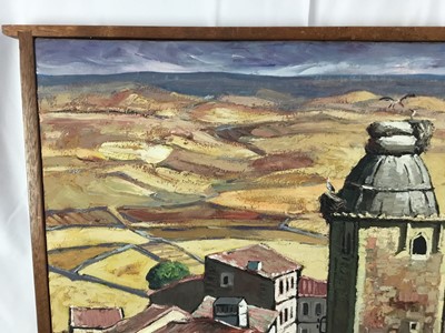 Lot 327 - Victoriano Martínez Terrón (Spanish, 20th Century), oil painting - Trujillo, 78cm x 63cm signed and dated ‘67