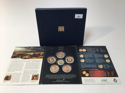 Lot 427 - G.B. - The Waterloo Mint, six medal set commemorating The 200 Year Anniversary of Waterloo to include the Duke of Wellington Gold proof 14ct (7gms) medal