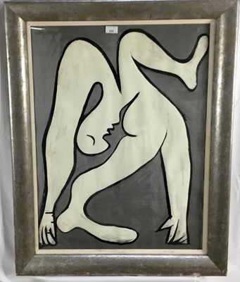 Lot 332 - English School, lithographic print, Acrobat, unsigned, 77 x 56cm, glazed frame