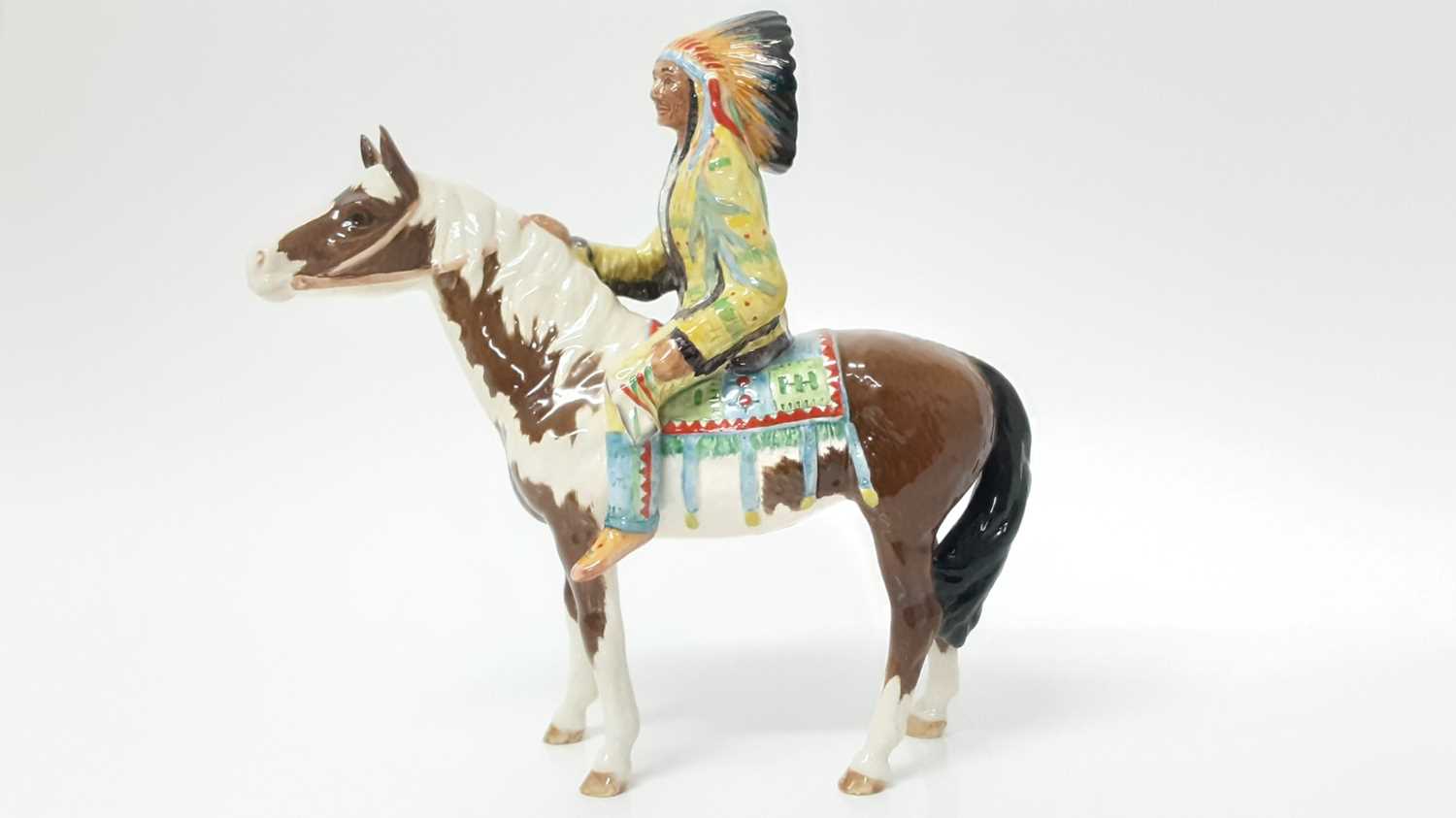 Lot 4 - Beswick Mounted Indian, model no. 1391, designed by Graham Orwell, 21.6cm in height