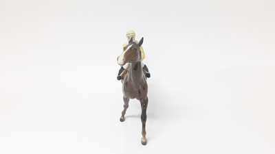 Lot 13 - Beswick Racehorse and Jockey, colourway no. 2, (walking Racehorse) model no. 1037, designed by Arthur Gredington, 21.6cm in height