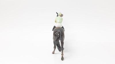 Lot 13 - Beswick Racehorse and Jockey, colourway no. 2, (walking Racehorse) model no. 1037, designed by Arthur Gredington, 21.6cm in height