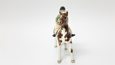 Lot 14 - Beswick Girl on Pony, model no. 1499, designed by Arthur Gredington, 14cm in height