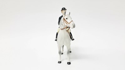 Lot 18 - Beswick Huntswoman, style 2, rider and horse stood still, model no. 1730, designed by Arthur Gredington, 21cm in height