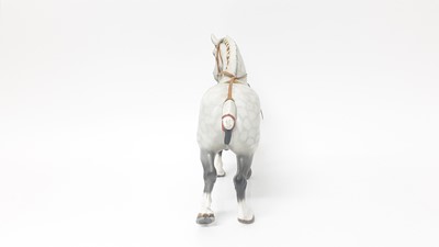Lot 25 - Beswick Harnessed Horse - Percheron, 24.7cm high