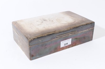 Lot 329 - Large 1920s silver cigar box