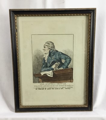 Lot 148 - Robert Dighton (1752-1814) coloured etching - The Specious Orator (James Christie)