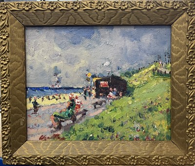 Lot 1128 - Geoffrey Chatten oil on board - Southwold, signed