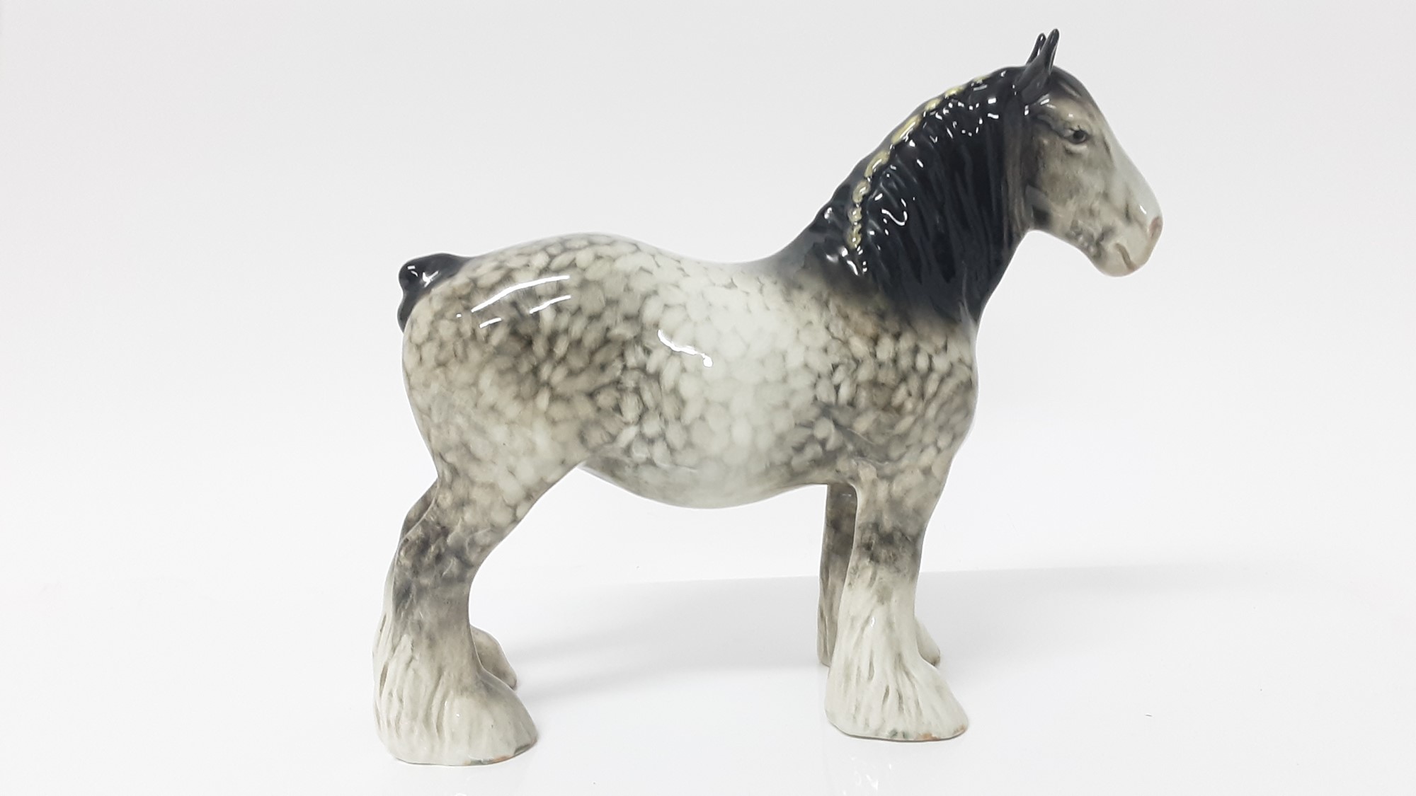 Lot 27 Beswick Rocking Horse Grey Shire Mare Model