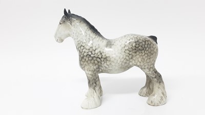 Lot 27 - Beswick Rocking Horse Grey Shire Mare, model no. 818, designed by Arthur Gredington, 21.6cm high