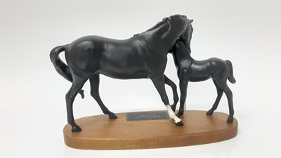 Lot 42 - Beswick Connoisseur model - Black Beauty and Foal, 20.5cm high