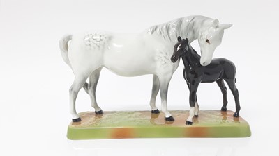 Lot 43 - Beswick Mare and Foal, model no. 1812, designed by Arthur Gredington, 16cm high