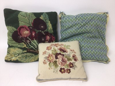 Lot 2182 - A selection of embroidered and tapestry items and samples.