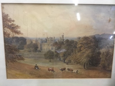 Lot 427 - Victorian watercolour of Ravensworth castle