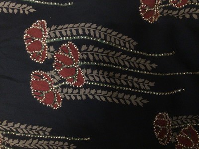 Lot 2183 - 1920's/30's Liberty & Co London black crepe silk Art Deco beaded evening jacket.