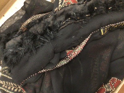 Lot 2183 - 1920's/30's Liberty & Co London black crepe silk Art Deco beaded evening jacket.
