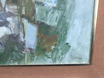Lot 130 - Solomon Vitkin (1923-2009) oil on canvas signed Abstract