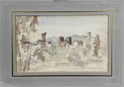 Lot 171 - North Italian watercolour with Agnews label