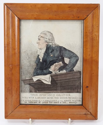 Lot 776 - Richard Dighton (1752-1814) coloured engraving - The Specious Orator (James Christie)