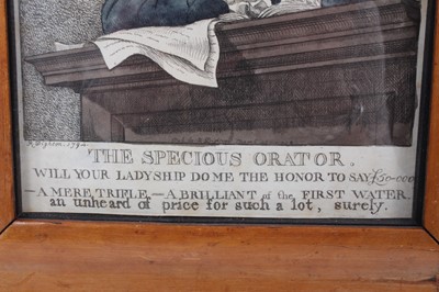 Lot 776 - Richard Dighton (1752-1814) coloured engraving - The Specious Orator (James Christie)