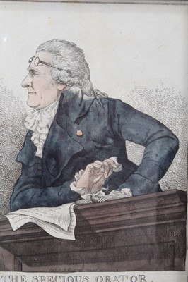 Lot 776 - Richard Dighton (1752-1814) coloured engraving - The Specious Orator (James Christie)