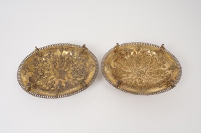 Lot 288 - Pair of late 19th century Continental silver gilt dishes