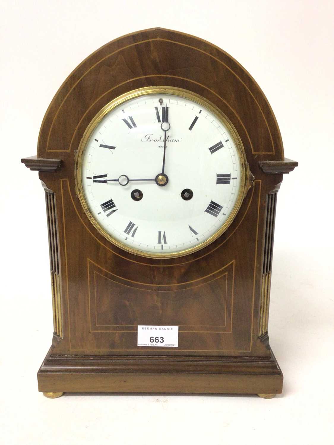 Lot 663 - Late 19th century Frodsham mantel clock in