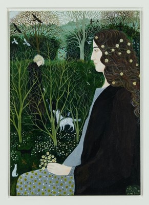 Lot 1117 - Dee Nickerson (b. 1957) acrylic on board - Dreaming of Primroses