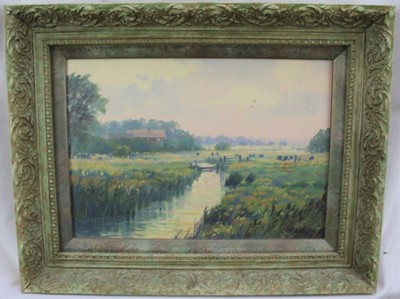 Lot 1111 - Edward Bush (Contemporary) oil on canvas, Burgh St Peter Marsh, signed and dated '94, 24cm x 34cm, framed