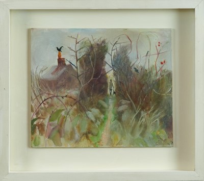 Lot 1096 - *Tessa Newcomb (b. 1955) oil on board, January, more birds, less people (Aldeburgh)