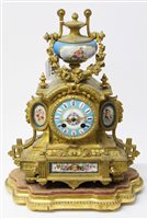 Lot 1387 - Late 19th century French gilt metal mantel...