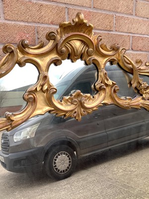 Lot 1420 - Large Victorian gilt overmantel mirror