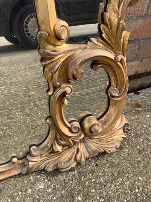Lot 1420 - Large Victorian gilt overmantel mirror